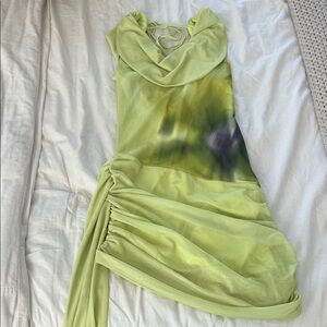 Peppermayo Asymmetrical Lime Dress